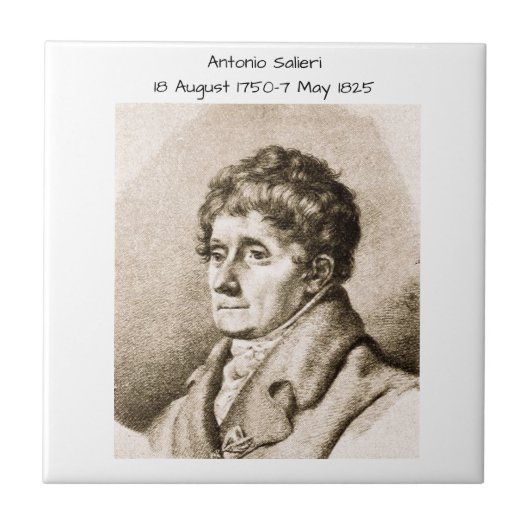 Antonio Salieri Tegeltje (Voorkant)