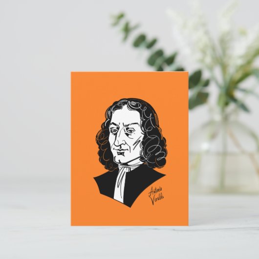 Antonio Vivaldi Briefkaart (Staand voorkant)