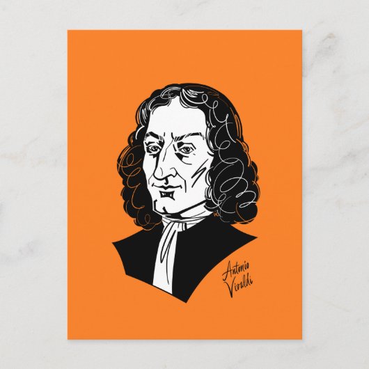 Antonio Vivaldi Briefkaart (Voorkant)