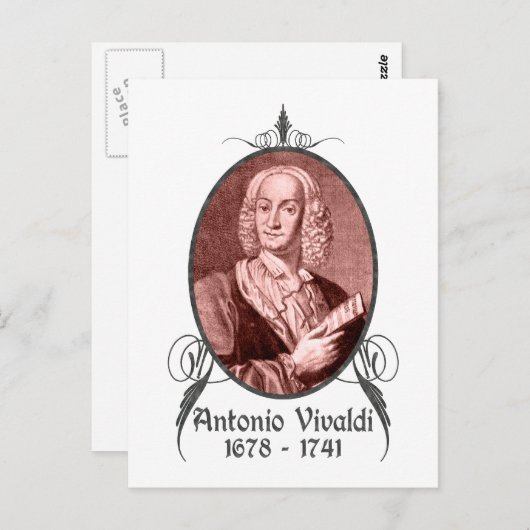 Antonio Vivaldi Briefkaart (Voorkant / Achterkant)