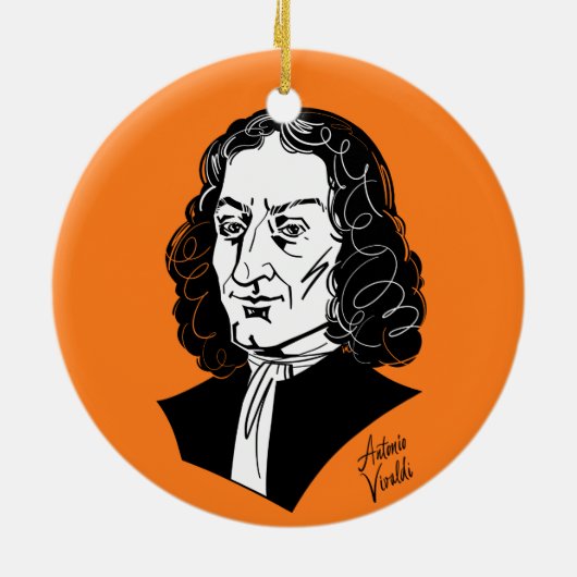 Antonio Vivaldi Keramisch Ornament (Achterkant)