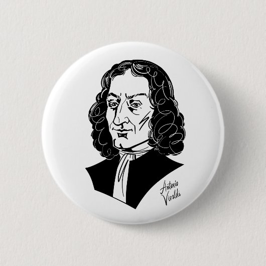 Antonio Vivaldi Ronde Button 5,7 Cm (Voorkant)