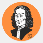 Antonio Vivaldi Ronde Sticker (Voorkant)