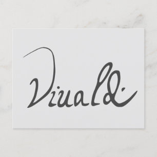 Antonio Vivaldi Signature Briefkaart