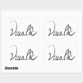 Antonio Vivaldi Signature Rechthoekige Sticker (Vel)