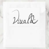Antonio Vivaldi Signature Rechthoekige Sticker (Tas)
