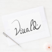 Antonio Vivaldi Signature Rechthoekige Sticker (Envelop)