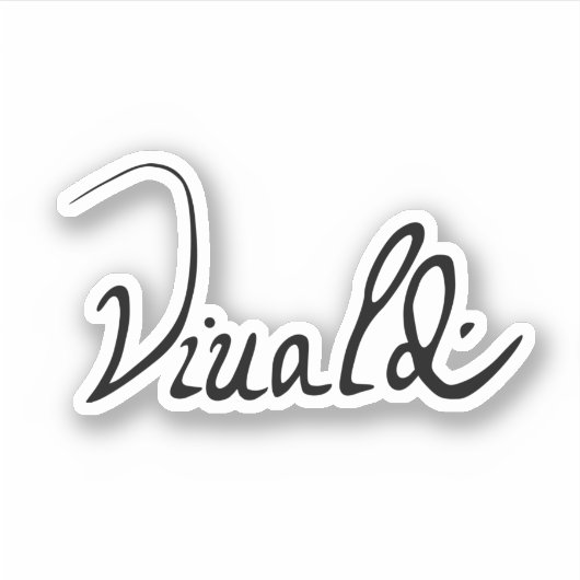 Antonio Vivaldi Signature Sticker (Voorkant)