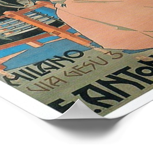 Antonioli's gasPoster van Aleardo Villa Poster (Hoek)