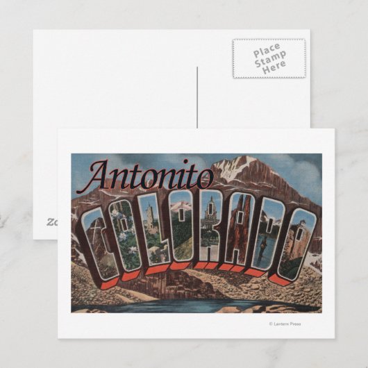 Antonito, Colorado - Grote letterscènes Briefkaart (Voorkant / Achterkant)