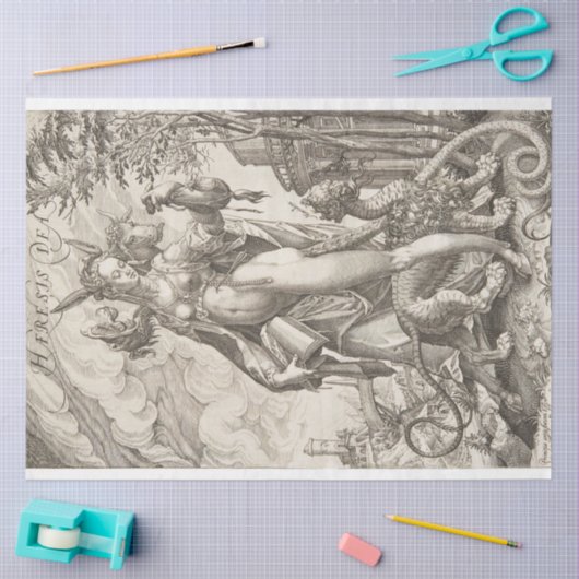 Antonius Eisenhoit - Haeresis Dea Decoupage Paper Tissuepapier (Craft)