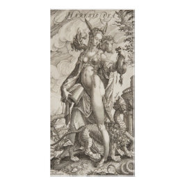 Antonius Eisenhoit - Haeresis Dea Glanzende Poster