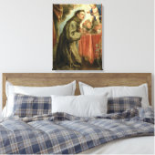Antonius van Padua die het Christus Kind aanbidt Canvas Afdruk (Insitu (Slaapkamer))