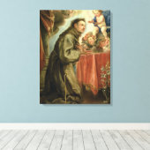 Antonius van Padua die het Christus Kind aanbidt Canvas Afdruk (Insitu (Houten vloer))