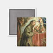 Antonius van Padua die het Christus Kind aanbidt Magneet (Voorkant / Achterkant)