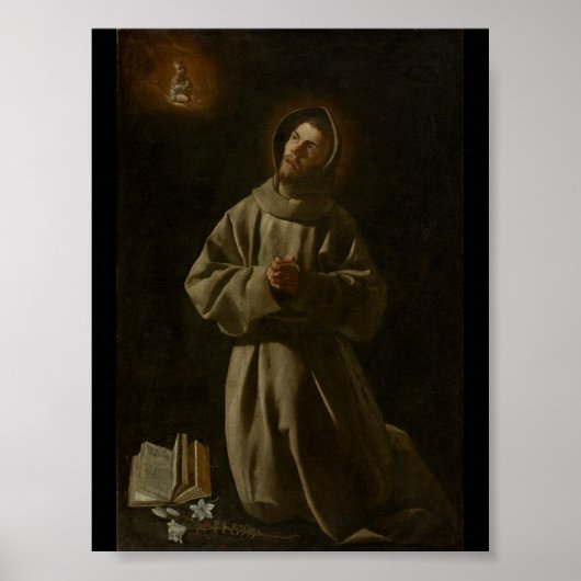 Antonius van Padua (Francisco de Zurbarán, 1627-30 Poster (Voorkant)