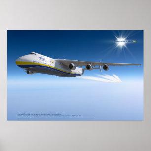 Antonov An-225 Mriya: Fotorealistische 3D-kunstpos Poster