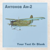 Antonov An-2 Glazen Onderzetter (Voorkant)