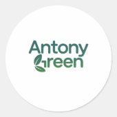 Antony green ronde sticker (Voorkant)