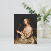 Antoon van Dyck - Portret van Mary Ruthven vrouw v Briefkaart (Staand voorkant)