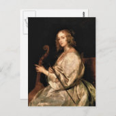 Antoon van Dyck - Portret van Mary Ruthven vrouw v Briefkaart (Voorkant / Achterkant)