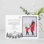 ANTORA Minimale Berg Pine-kerstkaart Kaart (Staand voorkant)