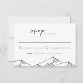 ANTORA Modern Mountain Sketch RSVP Briefkaart (Voorkant)