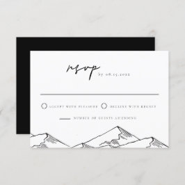 ANTORA Modern Mountain Sketch RSVP Briefkaart