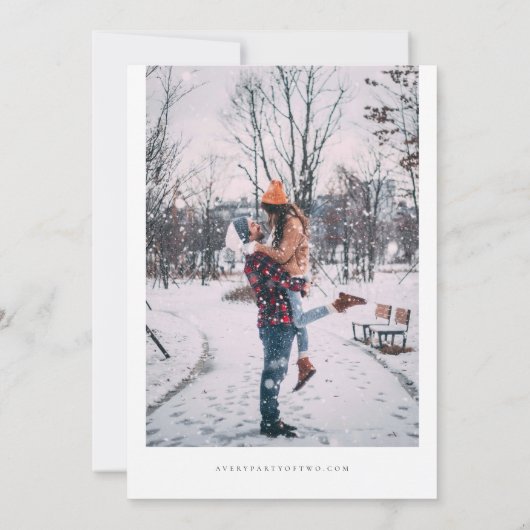 ANTORA Modern Zwart Witte Pine Berg Huwelijk Kaart (Achterkant)