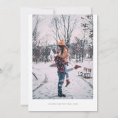 ANTORA Moderne Zwarte Witte Grove Berg Bruiloft Kaart (Achterkant)