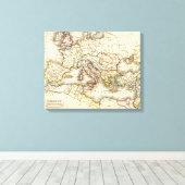 Antquie Kaart van het oude Romeinse Rijk Canvas Afdruk (Insitu (Houten vloer))