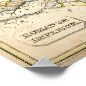 Antquie Kaart van het oude Romeinse Rijk Poster (Hoek)