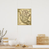 Antquie Map of North America Poster (Keuken)