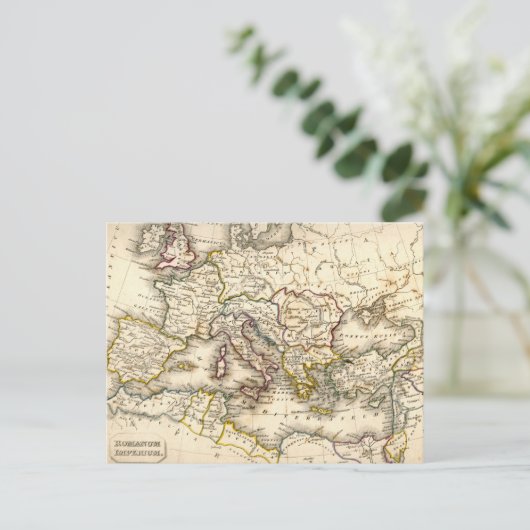 Antquie Map van Oude Romeinen Briefkaart (Staand voorkant)