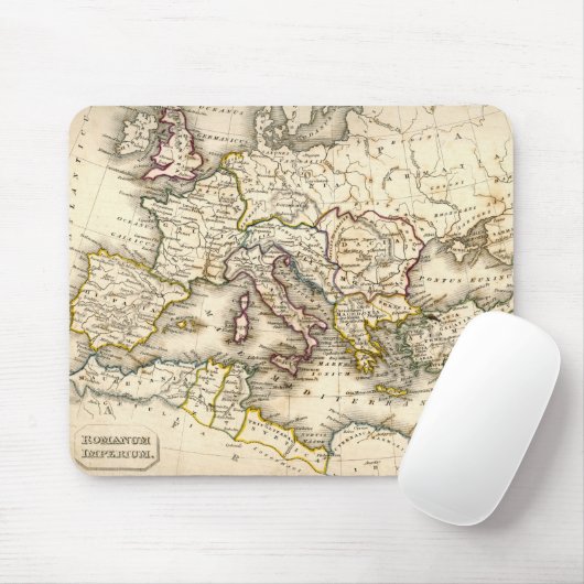 Antquie Map van Oude Romeinen Muismat (Met muis)