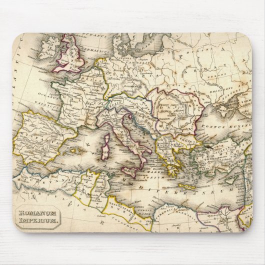 Antquie Map van Oude Romeinen Muismat (Voorkant)