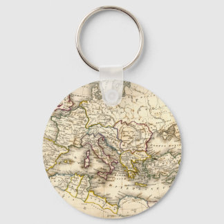 Antquie Map van Oude Romeinen Sleutelhanger