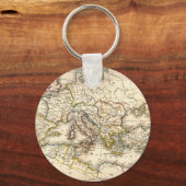 Antquie Map van Oude Romeinen Sleutelhanger (Voorkant)