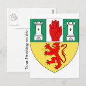 Antrim arms, Ierland Briefkaart (Voorkant / Achterkant)