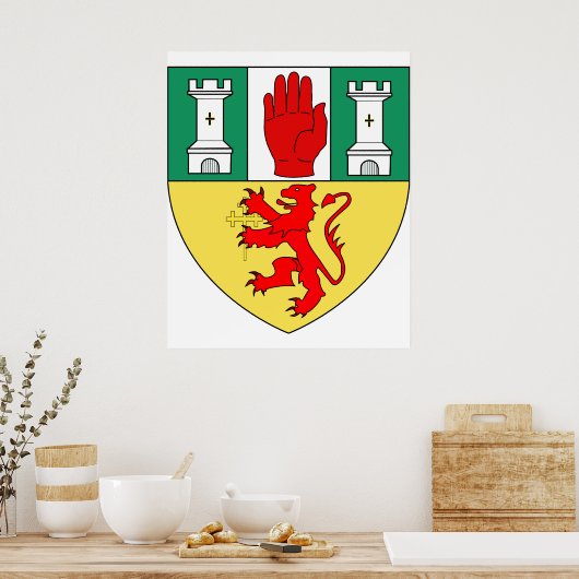 Antrim arms, Ierland Poster (Keuken)