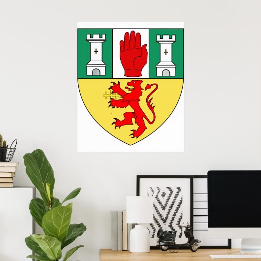 Antrim arms, Ierland Poster (Thuiskantoor)