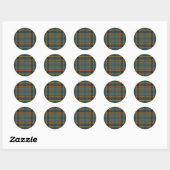 Antrim County Irish Tartan Ronde Sticker (Vel)