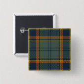 Antrim County Irish Tartan Vierkante Button 5,1 Cm (Voorkant /achterkant)
