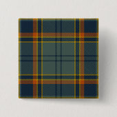 Antrim County Irish Tartan Vierkante Button 5,1 Cm (Voorkant)