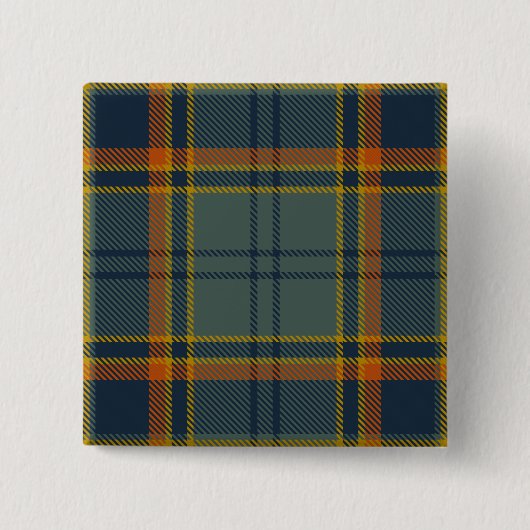 Antrim County Irish Tartan Vierkante Button 5,1 Cm (Voorkant)