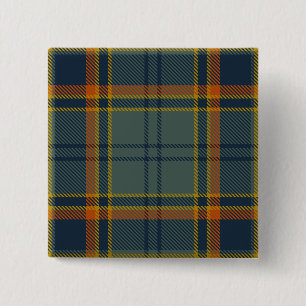 Antrim County Irish Tartan Vierkante Button 5,1 Cm