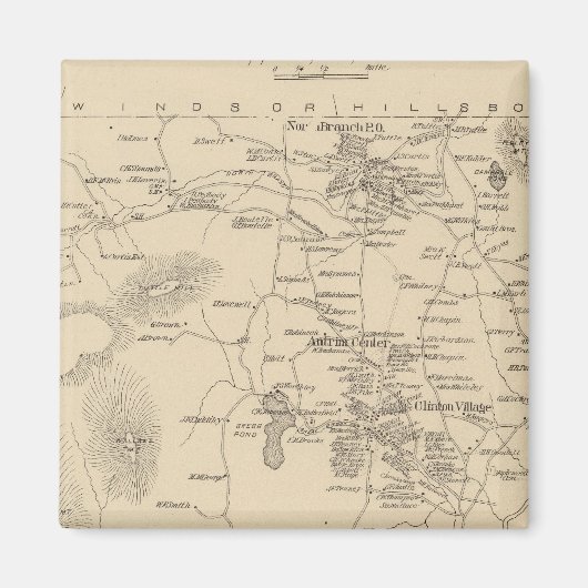 Antrim, Hillsborough Co. Magneet (Voorkant)