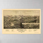 Antrim, NH Panorama Map - 1887 Poster (Voorkant)