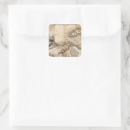 Antrim, Raghery Vierkante Sticker (Tas)