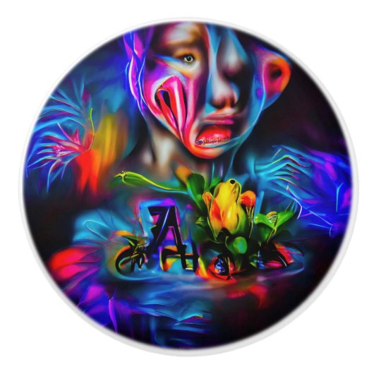 Antrofobie 2 keramische knop (Voorkant)